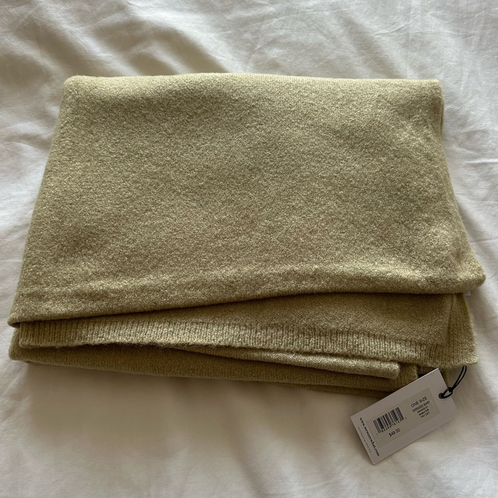 Weworewhat Oat oversized sweater scarf NWT tan we wore what o/s shawl